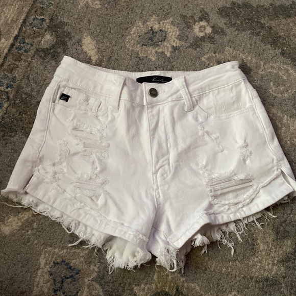 KanCan White High Rise Shorts - Picture 1 of 4